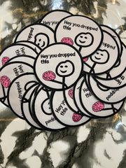 Hey You Dropped This Brain Embroidered Patch – Sarcastic Internet Meme Applique