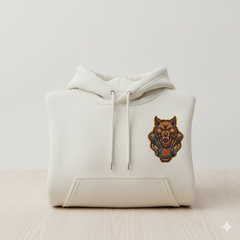 Howling Wolf Engine Embroidery Design – Biker Vest File (8 Sizes, 8 Formats) (Digital Download)