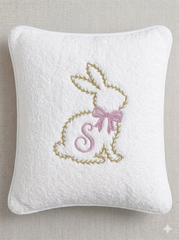Floral Bunny Outline Embroidery – Spring Blossom Easter Rabbit Digital Machine Design