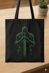 Majestic Knight Warrior Line Art Embroidery Design: Medieval Fighter Digital Pattern in All Formats.