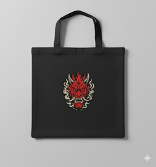Hannya Mask Embroidery Design, Oni Demon Digital File, 8 Sizes