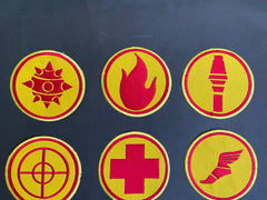 Team Fortress 2 RED Uniform Set Patches Embroidery Iron On Sew Badge DIY Prop Costume TF2 Pyro Soldier Spy Scout Medic Engineer Heavy Sniper