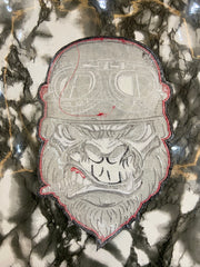 Biker Gorilla Piston Large Back Patch – Aggressive Free Rider Custom Applique