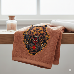 Howling Wolf Engine Embroidery Design – Biker Vest File (8 Sizes, 8 Formats) (Digital Download)