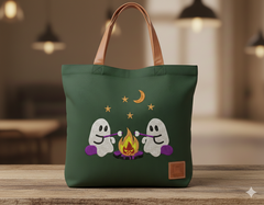 Ghost Campfire Embroidery Design, Spooky Halloween Machine File (Digital Download)
