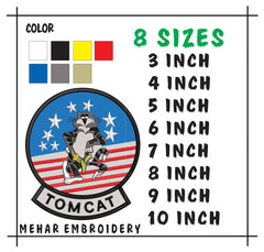 F-14 Tomcat Embroidery Design, Military Fighter Jet Digital File, Pilot Gift