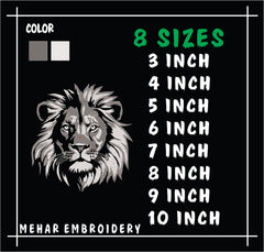 Majestic Lion Head Embroidery Design, Wild Animal King Digital File