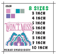 Kawaii Anime Girl Embroidery Design, Machine File (8 Sizes, DST, PES, EXP...)