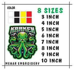 Kraken Octopus Machine Embroidery Design - 8 Sizes Included