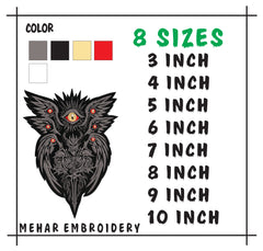 Gothic Seraphim and Dark Knight Machine Embroidery Design