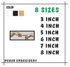 Creation of Adam Embroidery Design, Michelangelo Hands (Digital Download)