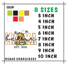 Mama Bear Embroidery Design: Winnie the Pooh Machine File (Digital Download)
