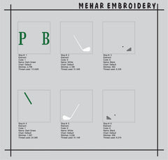 Golf Monogram Frame Embroidery Design, Clubs Border (Instant Download)