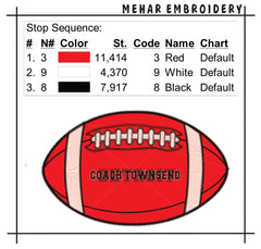 Detroit Football Embroidery Design, Machine Embroidery File, 4 Sizes & 8 Formats