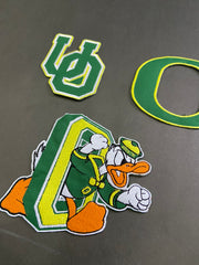 Donald Duck & Letter Patch Collection – Premium Green-Themed Embroidered Set