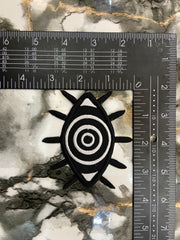 Cursed Eye Embroidered Patch – Mystical Gothic & Alternative Streetwear Applique