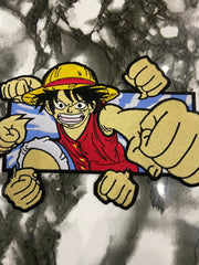 Luffy Gatling Gun Embroidered Patch – Straw Hat Pirate Action Applique
