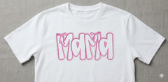 Mama Coquette Bow Embroidery Design | Lace Ribbon Machine File (Digital Download)