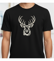 Deer Head Embroidery Design, Buck Antlers Pattern (8 Sizes & Formats), Instant Download