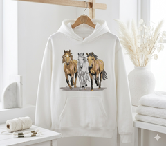 Three Horses Running Design | Wild Horse Machine Embroidery | Galloping Stallions File | Nature & Animal Embroidery