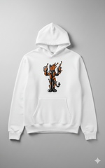 Retro Flaming Cat Embroidery Design, Cartoon Fire Cat (Digital File)