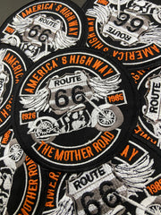 American Highway Wing Route 66 Embroidered Patch | Motorway Shield Badge