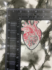 Anatomical Dark Heart Patch – Gothic Aesthetic & Edgy Embroidered Applique