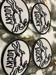Lucky Rabbit Embroidered Patch – Vintage Racing & Speed Shop Applique