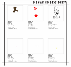 Urban Boy Cartoon Embroidery Design, 8 Sizes & 8 Formats