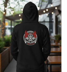 Ride or Die Biker Skull Embroidery Design, Motorcycle Digital File