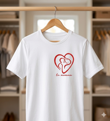 Mother and Baby Line Art Embroidery Design – Minimalist Heart Family (Digital Download)