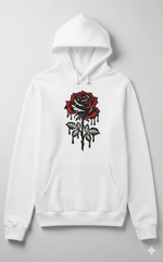 Gothic Dripping Rose Machine Embroidery Design: Floral Digital File (Instant Download)
