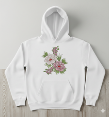 Peony Floral Bouquet Machine Embroidery Design, 8 Sizes (Digital Download)