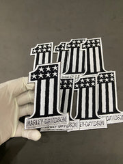Harley-Davidson #1 American Flag Patch | 4-Inch Patriotic Number One Embroidered Biker Badge