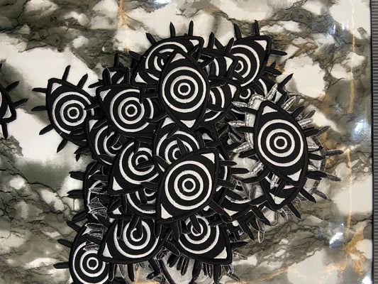 Cursed Eye Embroidered Patch – Mystical Gothic & Alternative Streetwear Applique