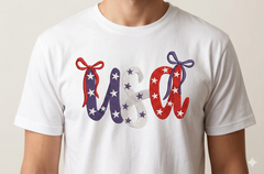Coquette USA Embroidery Design - 4th of July Machine Embroidery File - Patriotic Bow Digital Download