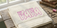 Mama Coquette Bow Embroidery Design | Lace Ribbon Machine File (Digital Download)