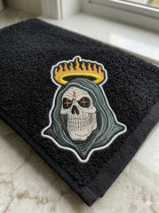 Grim Reaper Embroidery Design, Skeleton Scythe Gothic Pattern (Instant Download)