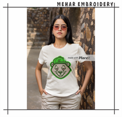 Streetwear Bear Green Hat Embroidery Design, 8 Sizes & 8 Formats