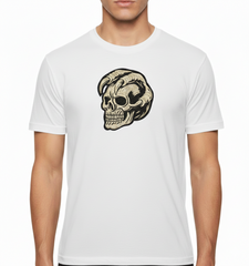 Horned Demon Skull Machine Embroidery Design, Gothic Biker Digital File