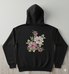 Peony Floral Bouquet Machine Embroidery Design, 8 Sizes (Digital Download)