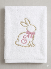 Floral Bunny Outline Embroidery – Spring Blossom Easter Rabbit Digital Machine Design
