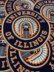 University of Illinois Fighting Illini Embroidered Patch – Premium NCAA Fan Applique
