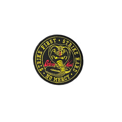 Cobra Kai Karate Motto Patch – Strike First Strike Hard No Mercy – Large Embroidered Applique