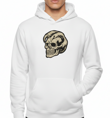 Horned Demon Skull Machine Embroidery Design, Gothic Biker Digital File