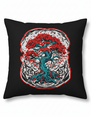 Red Maple Bonsai Tree Machine Embroidery Design - Twisted Roots Zen Patch