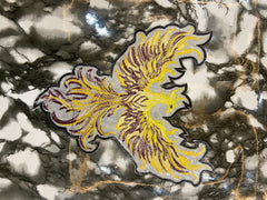 Golden Phoenix Rising Patch Set – Majestic Firebird Embroidered Applique