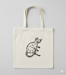 Rat Machine Embroidery Design, Rodent Line Art Embroidery File