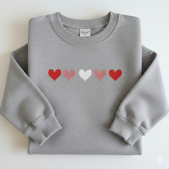 Rainbow Heart Row – Vibrant Valentine’s Day Embroidery Design