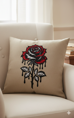 Gothic Dripping Rose Machine Embroidery Design: Floral Digital File (Instant Download)